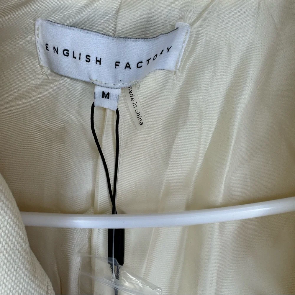 English Factory One Button Beige Blazer